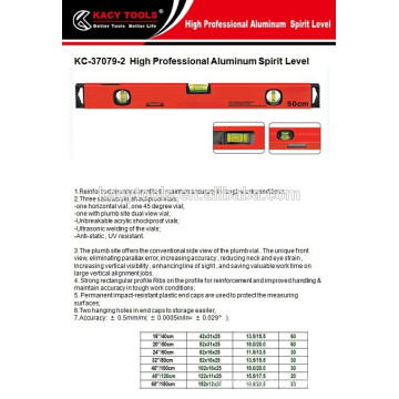 Magnetic Spirit Level Liquid Aluminium Spirit Level Water Level Ruler